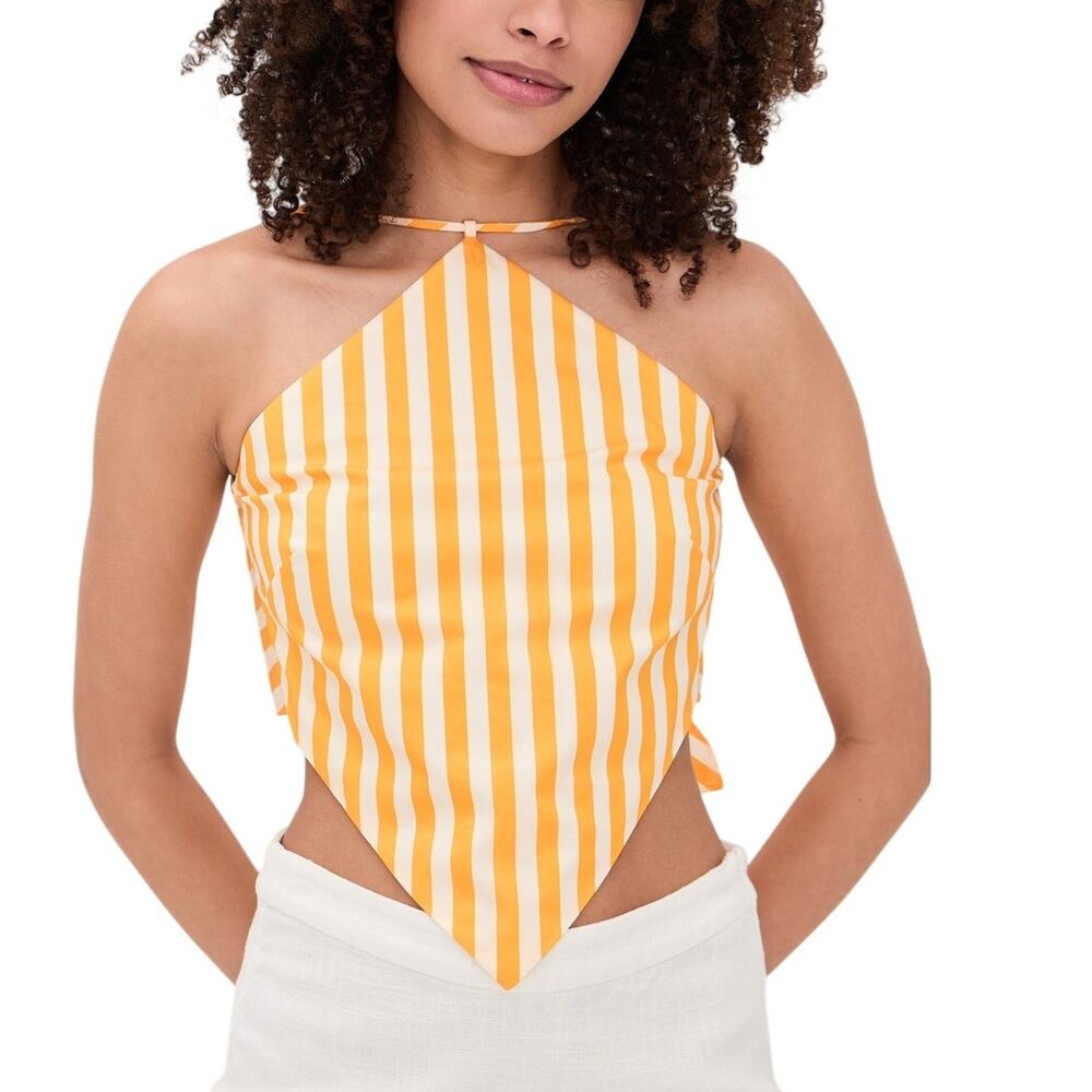 Simon Miller Striped Gold Kit Halter Top Size M